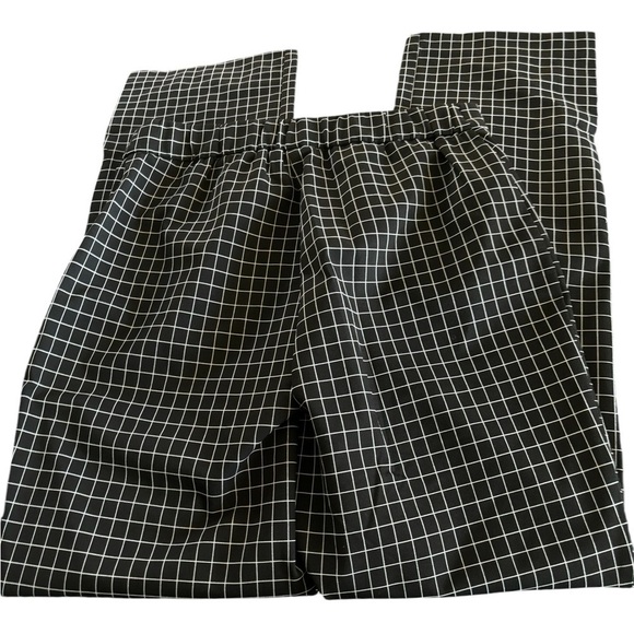 Massimo Fabbro Italy Black White Check High Waisted Pants Sz 2 Straight Leg - Picture 7 of 7